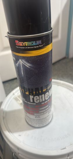 Asphalt driveway sealer plus paint cover black color