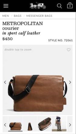 COACH men’s messenger bag