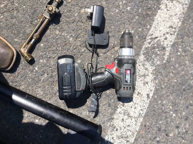 Drill with battery and charger