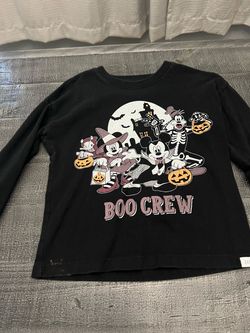 Disney Mickey Mouse Halloween Boo Crew Kids Long Sleeve Shirt