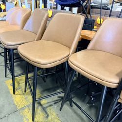 CHITA Swivel Bar Stools, 27.2" Counter Height Bar Stools Set of 3 $170 