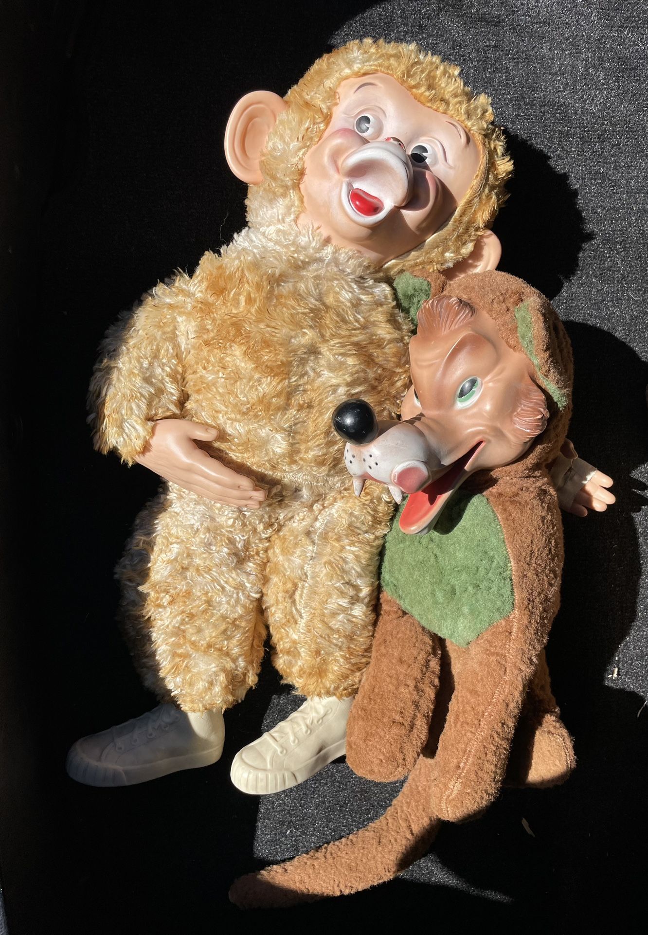 My Toy Rushton Vintage Antique Stuffed PVC Face Wolf Monkey