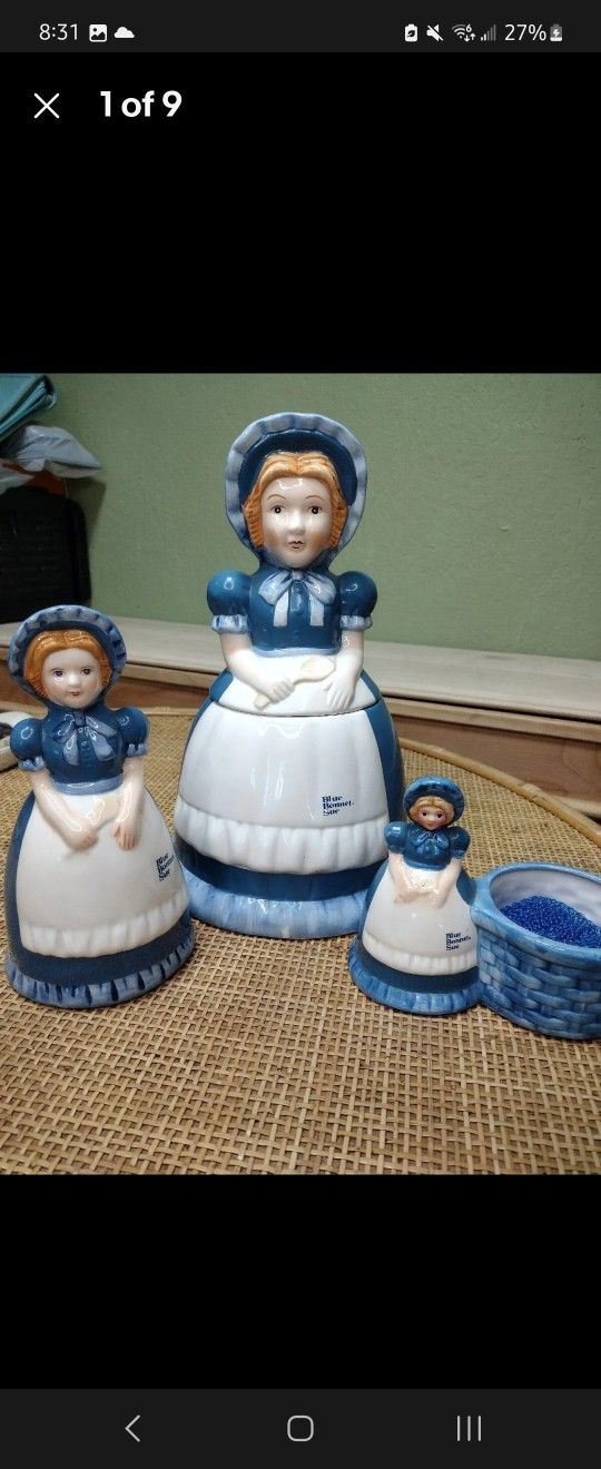 Vintage Blue Bonnet Sue Accessories 3-pc Set