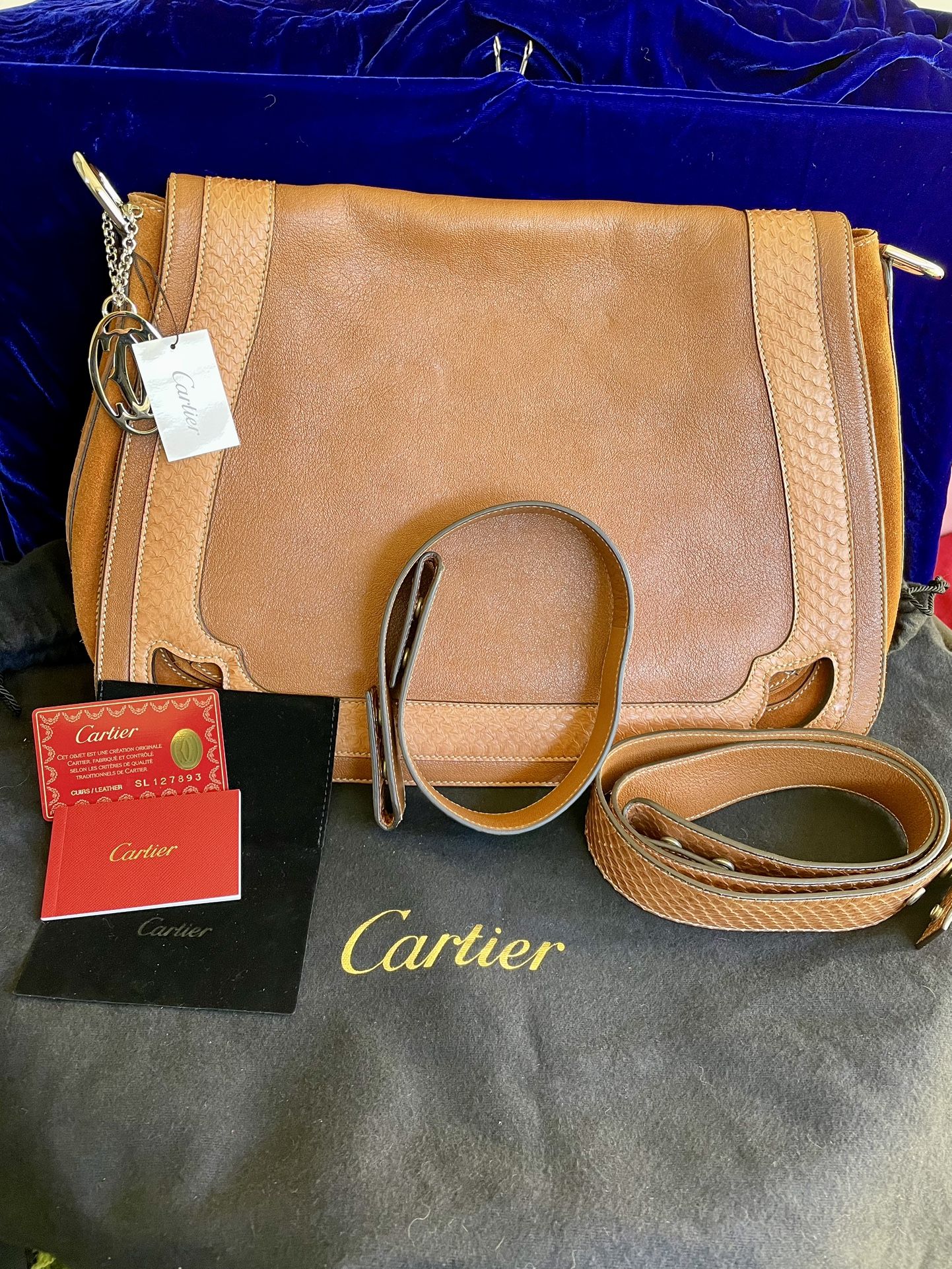 Rare Cartier Shoulder Bag Vintage New Old Stock Pouch Case Bag Messenger Box