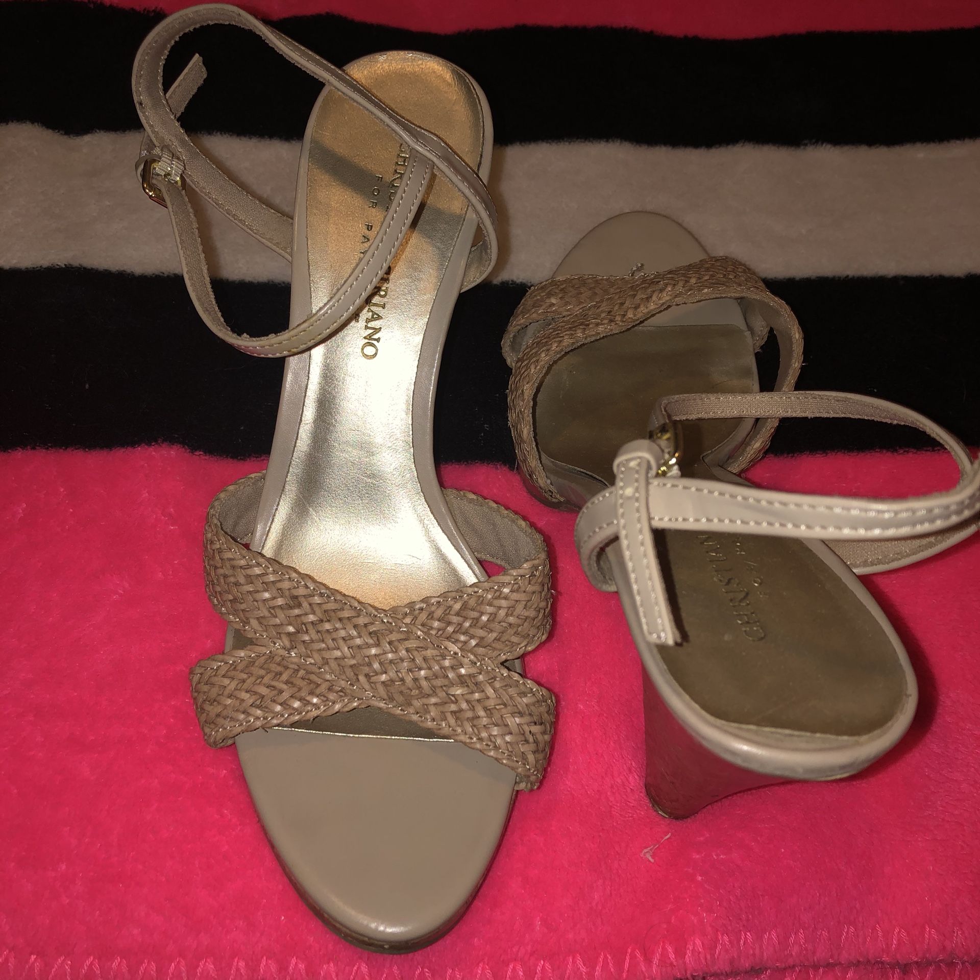 Size 8 Tan Strappy Heel
