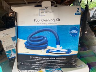 New pool hose with cleaning attachment