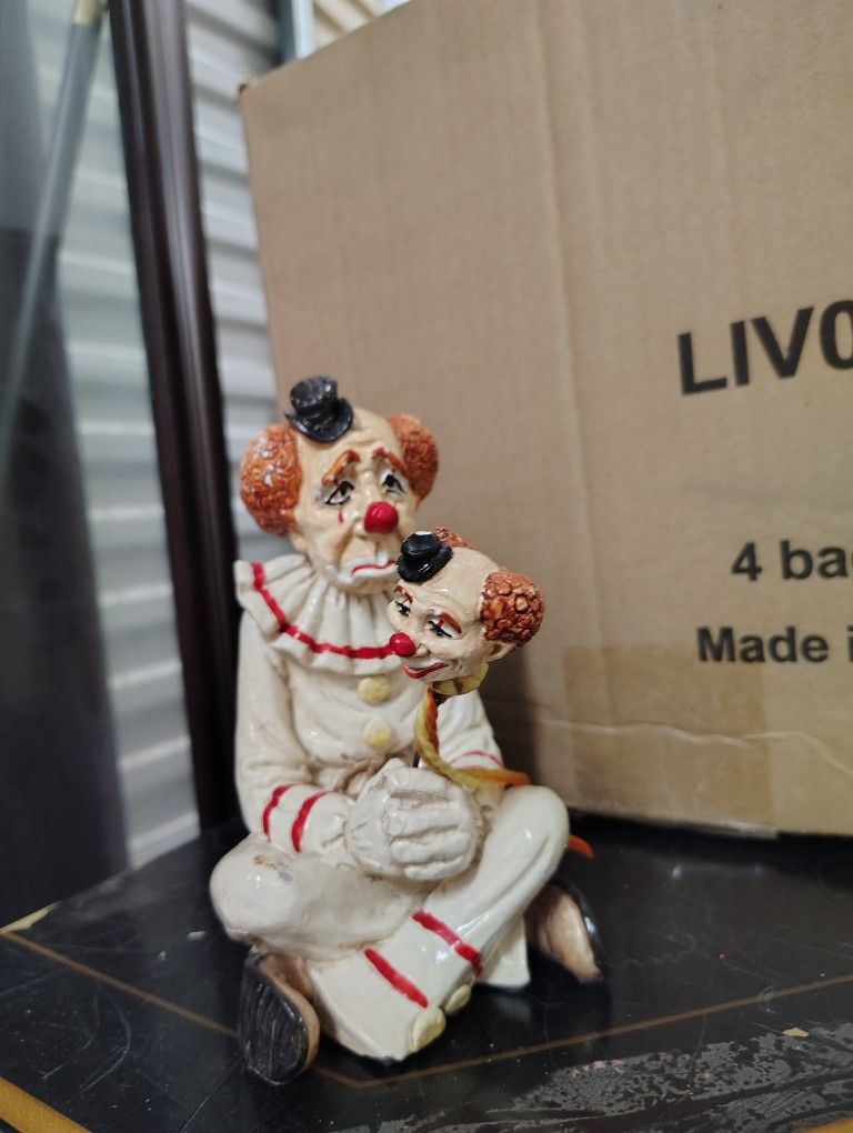 Murano Glass Clowns And Porcelain