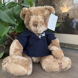 NWT Burberry Fragrance 2010 Teddy Bear Polo Shirt Plush Brown Stuffed Animal Russ Berrie UK Fur  
