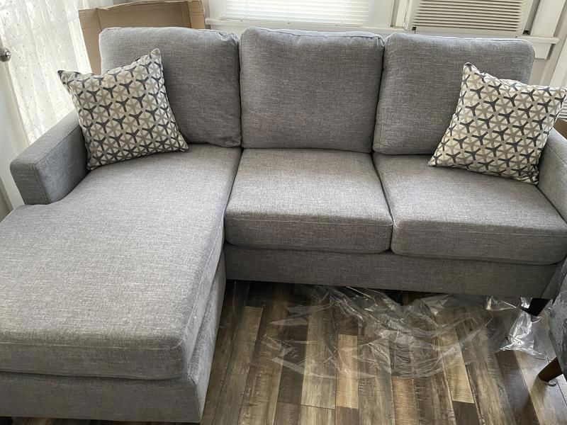 Gray Modern Reversible Sectional Sofa