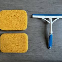 Just reduced! Moving Sale – 1 Shower Squeegee + 2 Heavy-Duty Sponges – Brand New – Now $9 (Was $27)