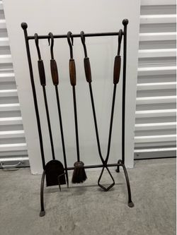 Antique Fireplace Tool Set