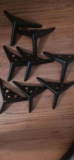 Black Mid-Century Modern Furniture Legs Set  8