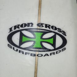 9.0' Spoon Nose Iron Cross Surfboard. Free Bag With