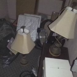 Antique Brass Horse Lamps