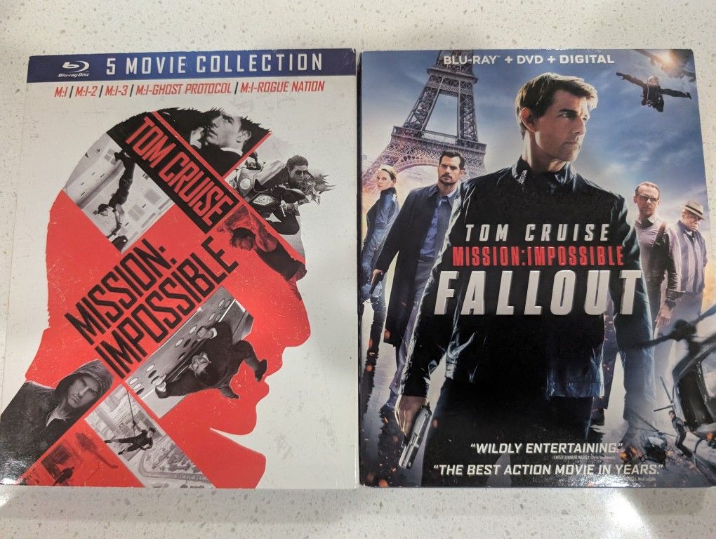 Mission Impossible 5 Movie Collection + Fallout Blu-ray