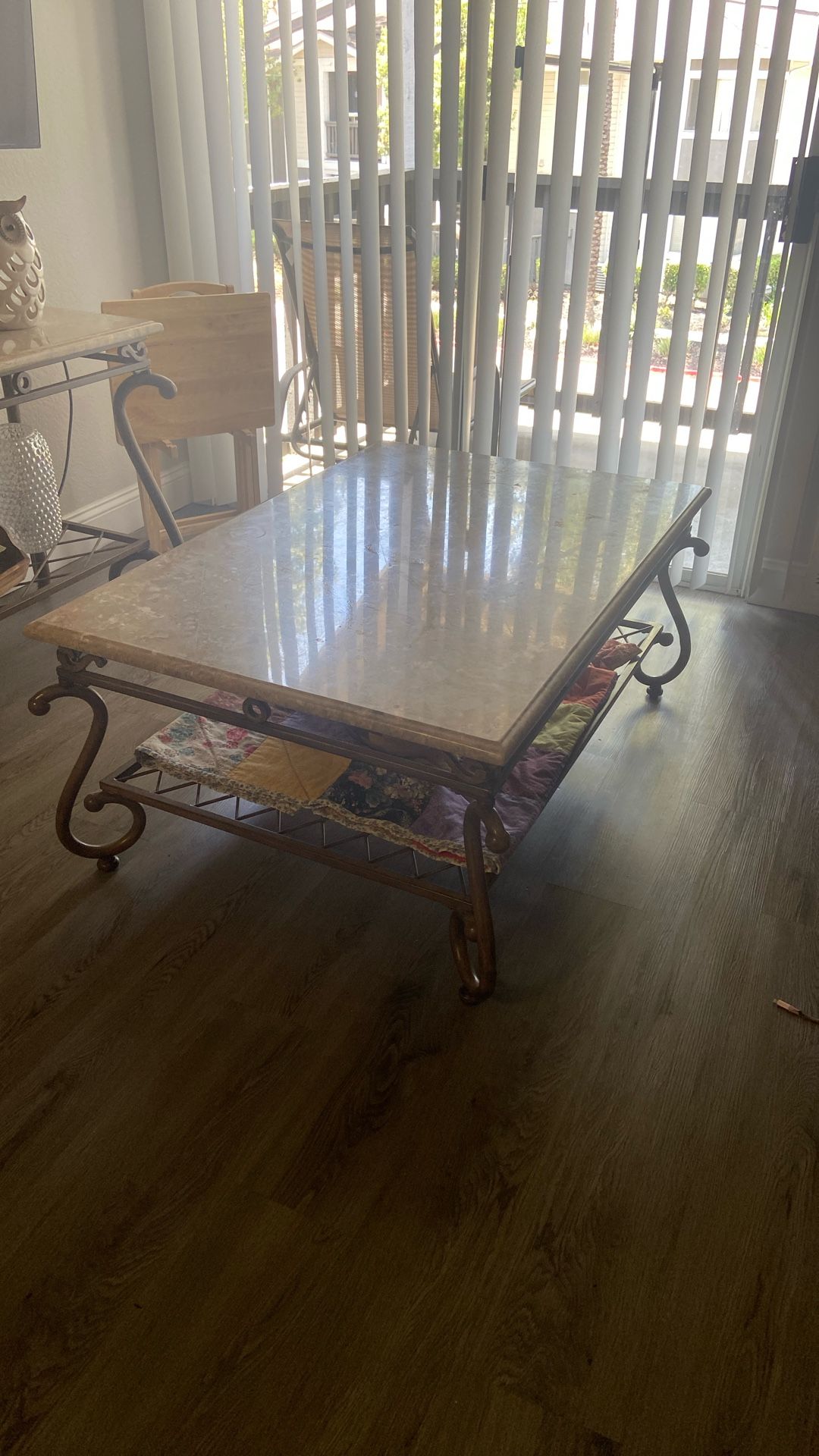 Granite Coffee Table & Side Table - GREAT CONDITION