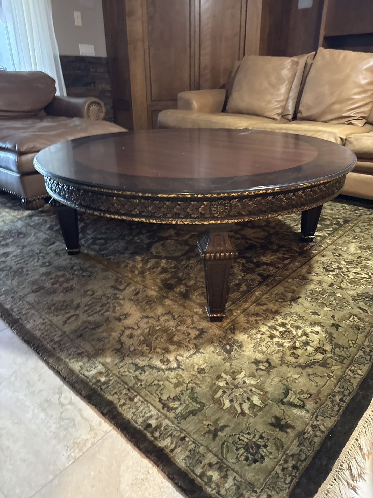 Round Wooden Coffee Table