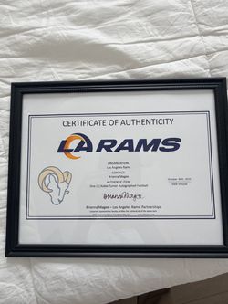 Autographed Kobe Turner Rams football