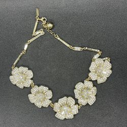 Kate Spade Gold Flower Statement Necklace Never Worn