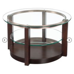 Like New Glass Top 2 shelve Coffee table