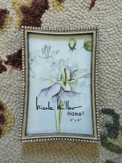 Nicole Miller Rhinestone Picture Frame  5x7 Photo Photograph