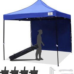 ISAGAPOY Canopy Tent 10x10 Pop Up Canopy Tent Commercial Instant Shade Tent with Heavy Duty Roller Bag Bonus x 4 Canopy Sand Bags x 4 Tent Stakes x 1 
