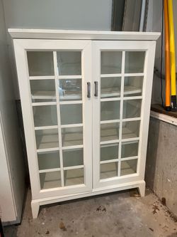 Glass front bookcase