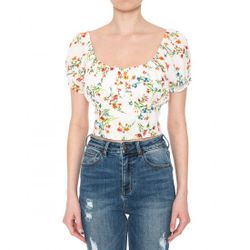 White Floral Chop Top (yellow Top Not Available)