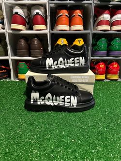 Mcqueen Shoes Black/white Marker