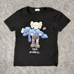 Dior KAWS Black Graphic T Shirt Designer Streetwear