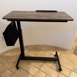 Tribesigns Height Adjustable Tilting Laptop Table with Side Pocket