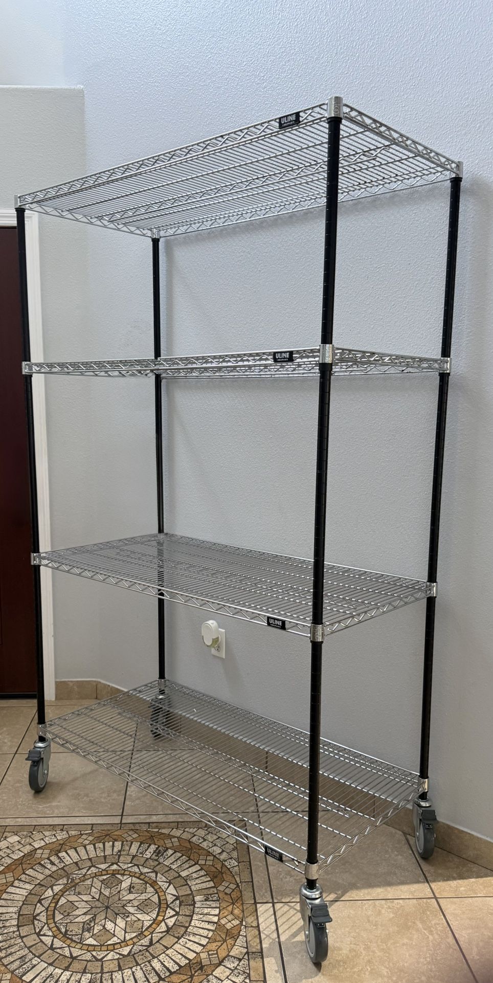78”x48”x24” Chrome Shelving On Wheels