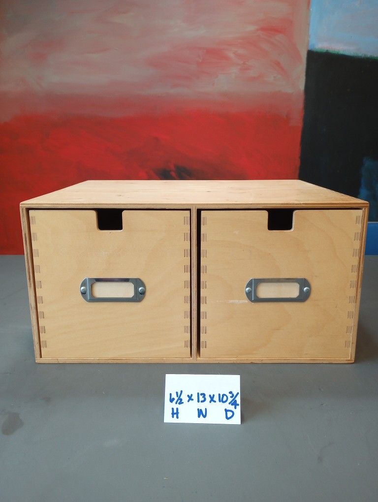 Wooden Tabletop Storage Drawers