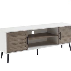 White Walnut TV Stand – Excellent Condition