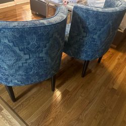 Two Blue Decorative Chair