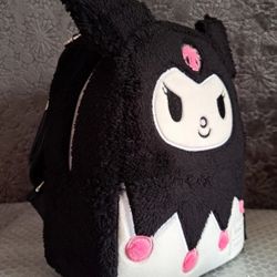 Loungefly KUROMI Backpack Bag Fuzzy Ears Hello Kitty Friends Exclusive