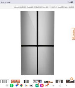 22.9 cu. ft. Smart Counter-Depth Quad-Door Refrigerator in Platinum Glass with Dual-Dispense AutoFill Pitcher