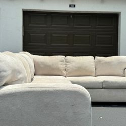 🛋️ Sofa/Couch Sectional - Cleaned Professional - Off White - Fabric - Delivery Available 🚛