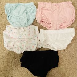 Twenty Four Pack Girl’s 3-6M to 24M Bloomers Bundle; Multiple Brands, Colors, Designs, & Sizes (Most Are Stretchy & Last Well Beyond the Listed Size)