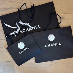 Set Of 3 Chanel Paper Bags