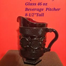 Vintage Avon 1876 Cape Cod Ruby Red Glass 46 oz Beverage  Pitcher  8-1/2"Tall-$50