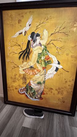 These Are This is a canvas print of the artwork Dance of the Cranes by Japanese artist Haruyo Morita.