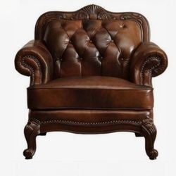 Leather Cigar Chair. New 