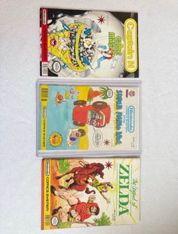 Nintendo Comics System Lot Zelda #2 SuperMario #5 Captain M #2
