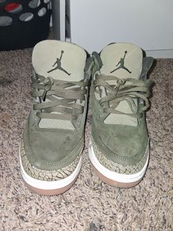 Air Jordan 3 Olive Green Suede Sneakers