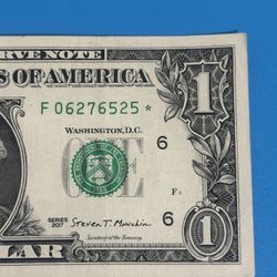 One Dollar Bill 2017  With Star -F $29,000.00