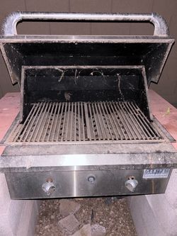 Bar stools, outdoor grill and flat top grill