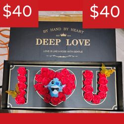 Valentine's Day I Love You Soap Roses with Stitch