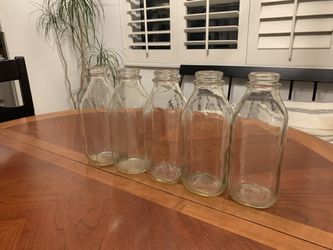 Clear glass decor jars.