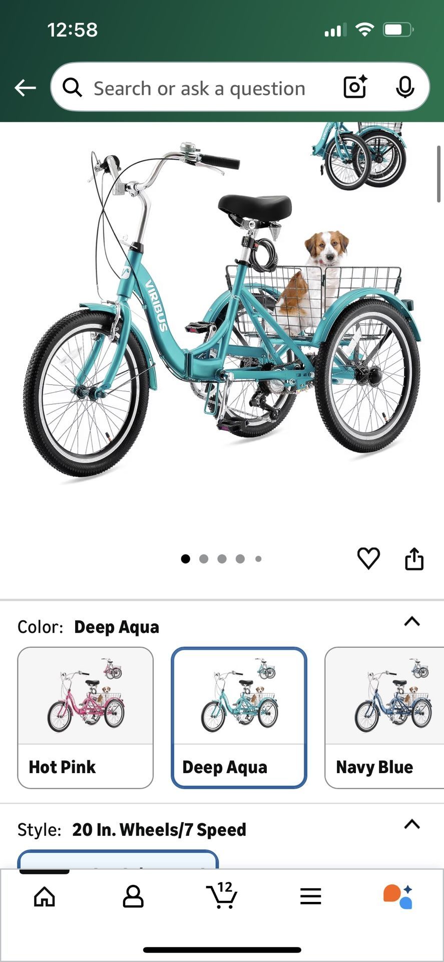 VIRIBUS Folding Adult Tricycle